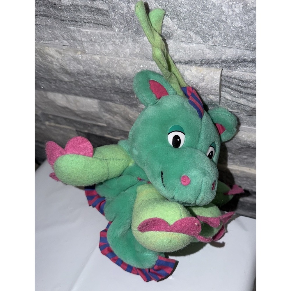 Vintage Kids II Musical Pull String Plush Puff The Magic Dragon Crib Toy WORKS